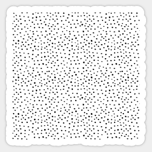 Black & White Dots Doodle Sticker